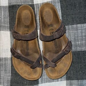 Birkenstock Dark Brown Leather sandals   Size 39
